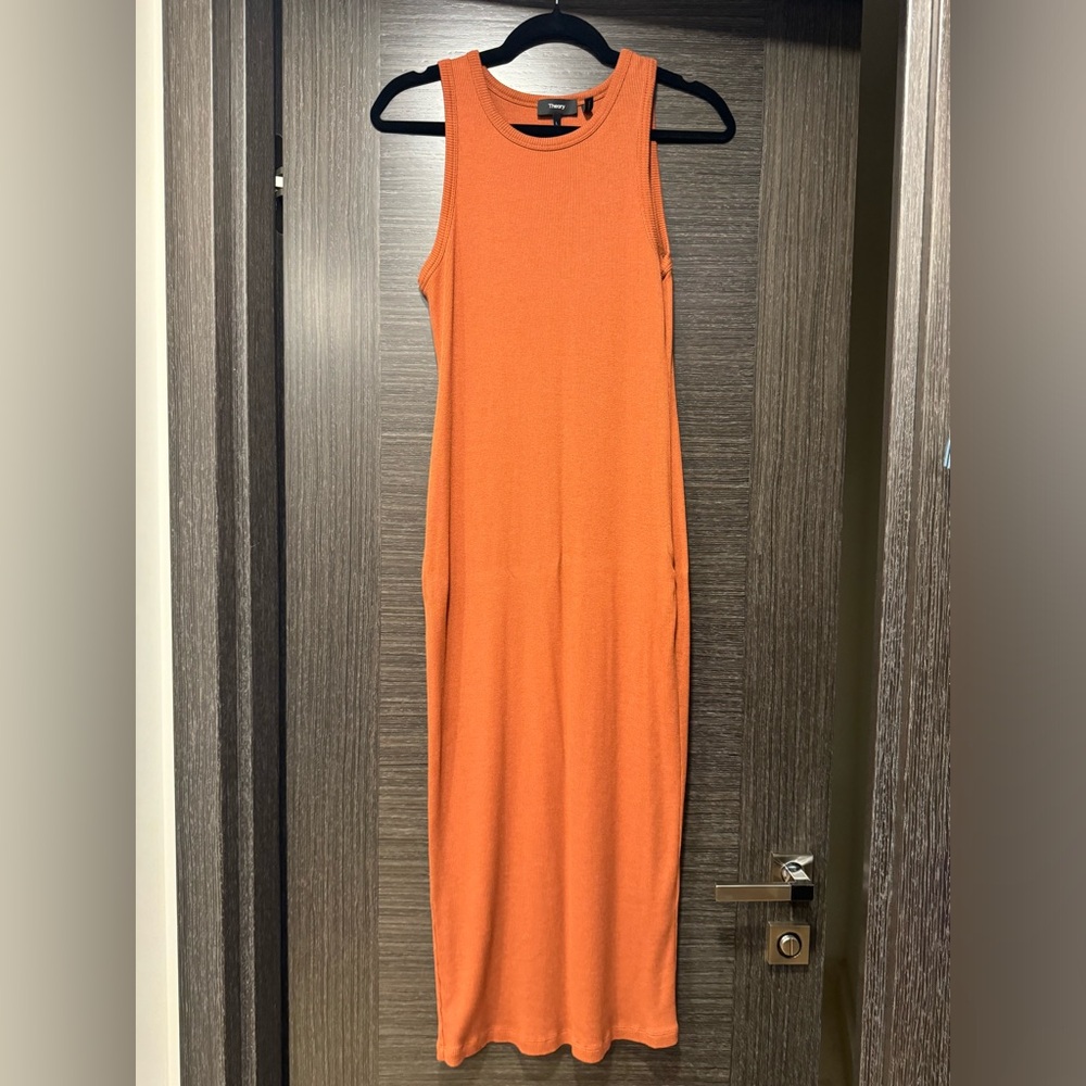 Theory Ribbed Crewneck Dress